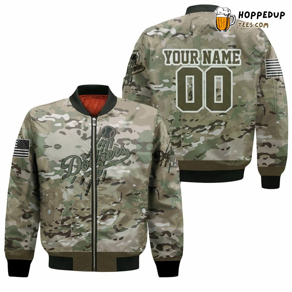 Los Angeles Dodgers MLB Bomber Jacket Customized Name Number Edition