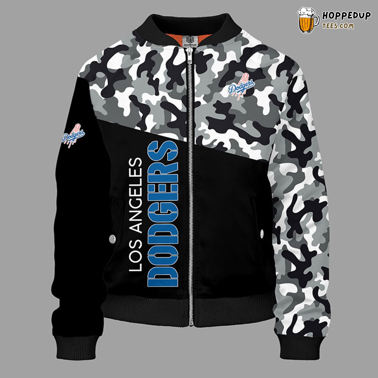 Los Angeles Dodgers MLB Camouflage Blue Unique Bomber Jacket Design