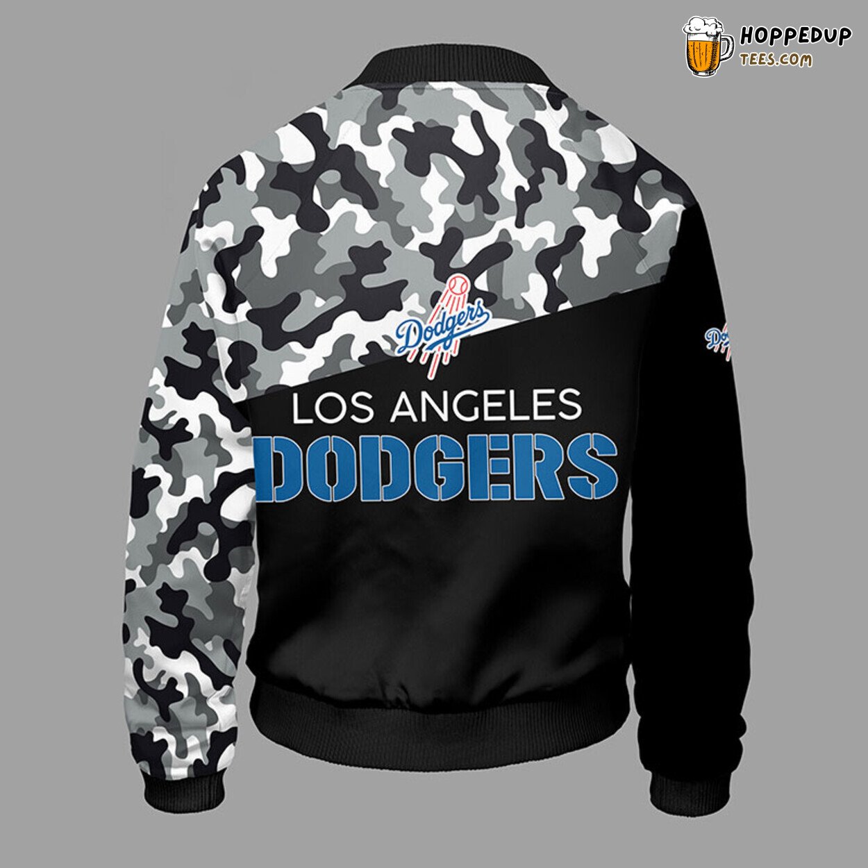 Los Angeles Dodgers MLB Camouflage Blue Unique Bomber Jacket Design