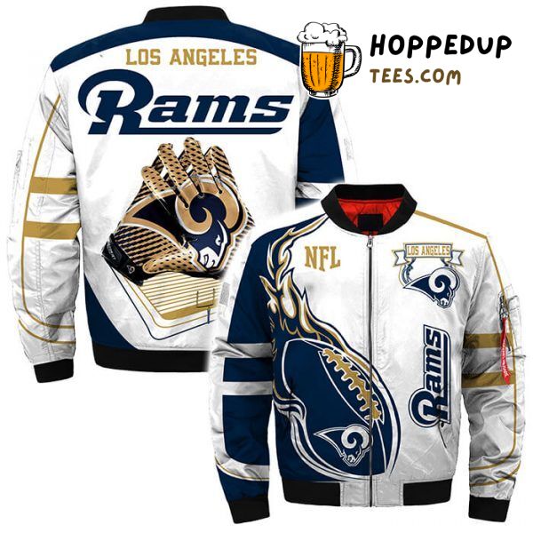 Los Angeles Rams 3D Printful Design Exclusive Bomber Jacket Sporty Series