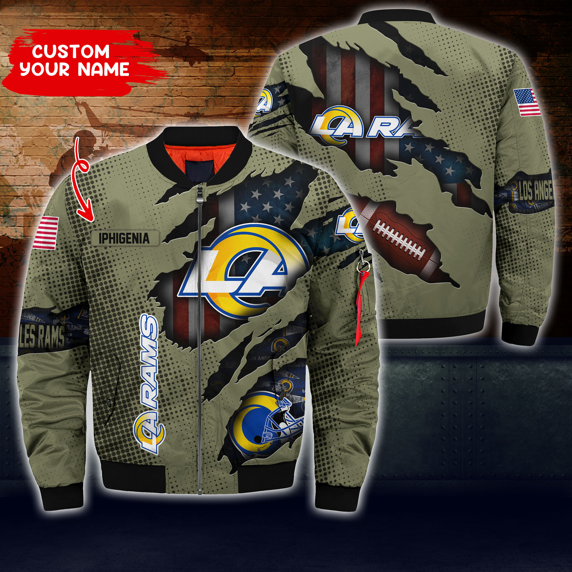 Los Angeles Rams Custom NFL Bomber Jacket Perfect Boyfriend Gift Selection