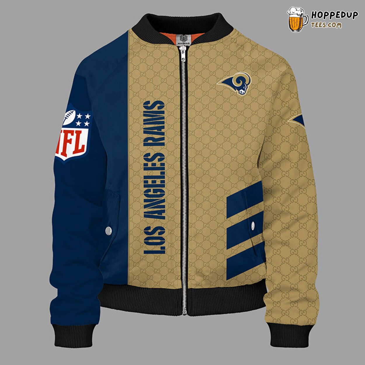 Los Angeles Rams NFL Distinct Blue Unisex Bomber Jacket Style