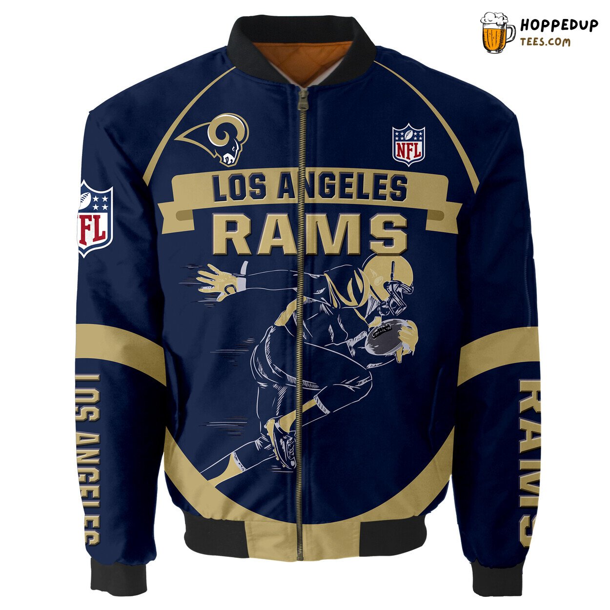 Los Angeles Rams Running Graphic Design Men’s Bomber Jacket