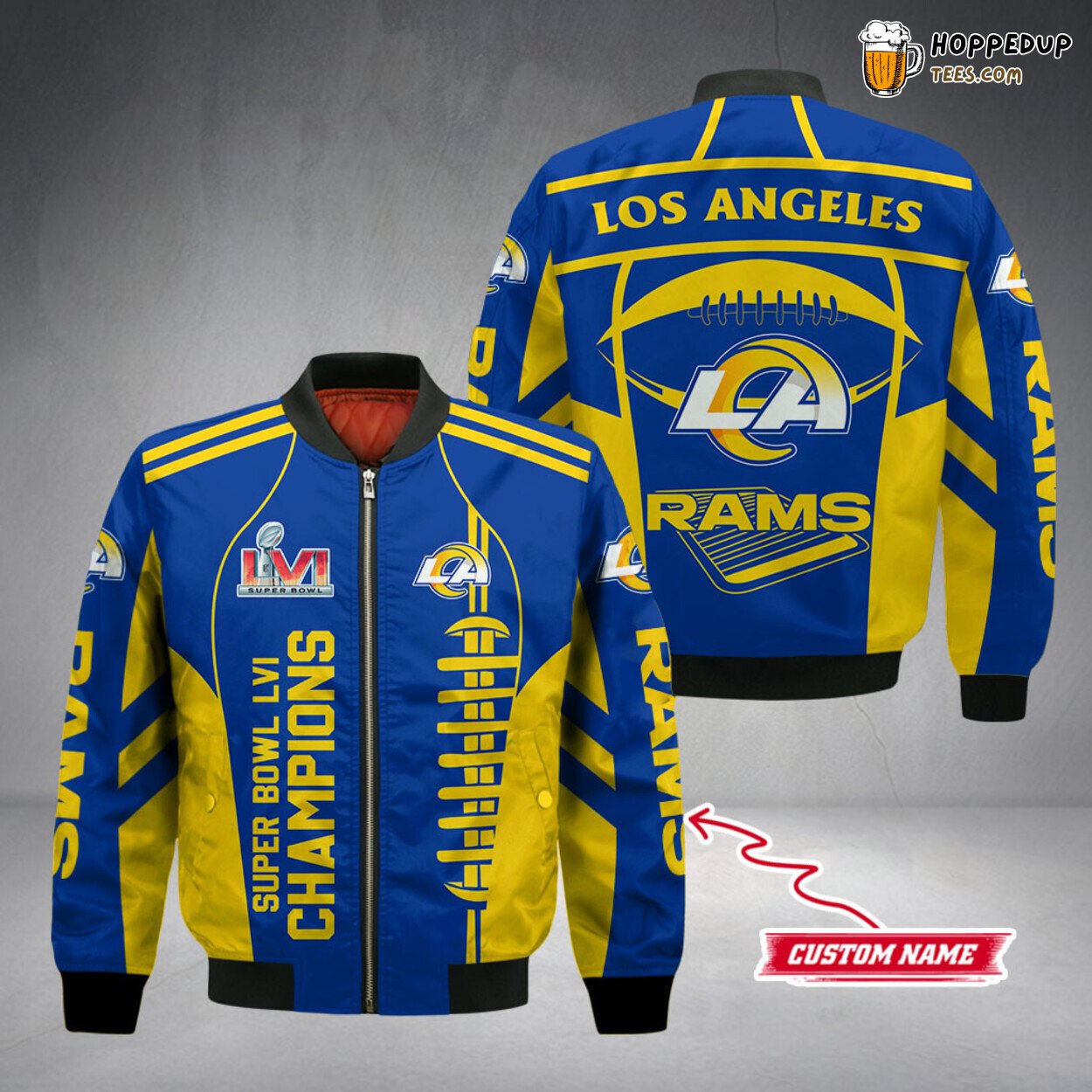 Los Angeles Rams Super Bowl LVI Champions 3D Bomber Jacket Special Edition