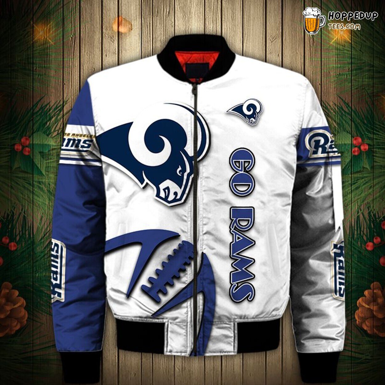 Los Angeles Rams Unique Ball Graphic Design Men’s Bomber Jacket