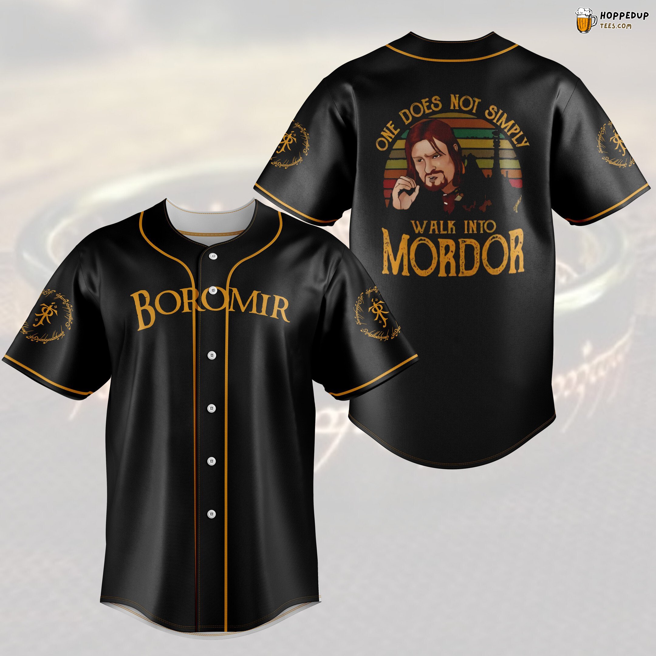 LOTR One Does Not Simply Walk Into Morder Baseball Jersey Unisex Jersey Shirt