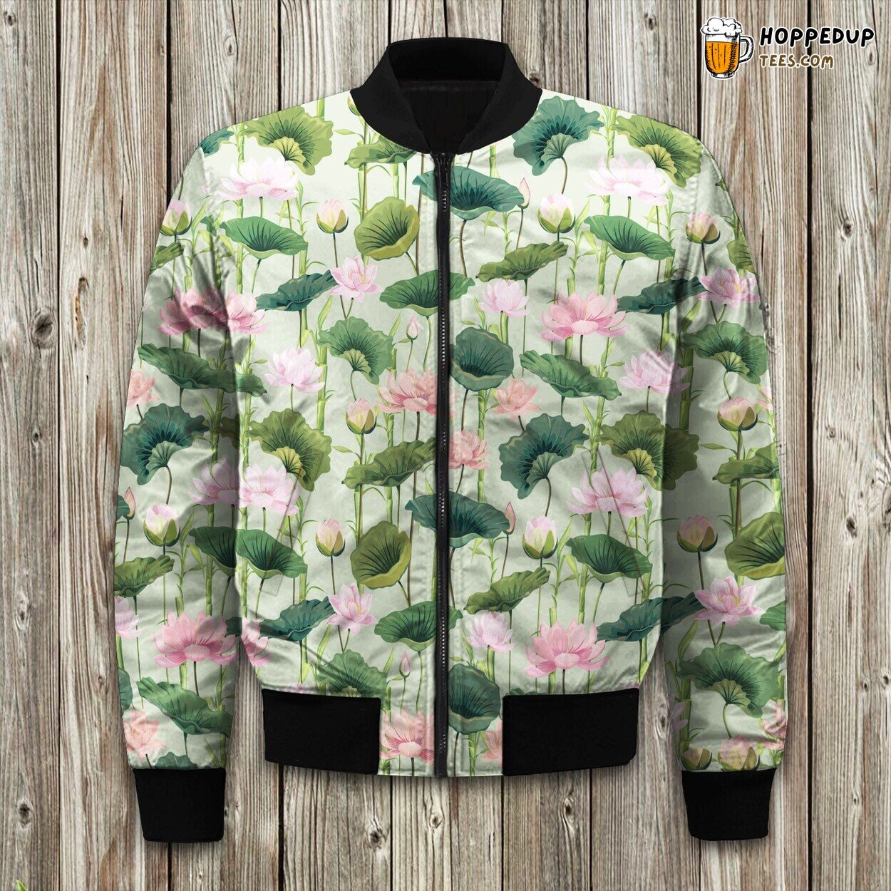 Lotus And Leaf Drawings Bomber Jacket