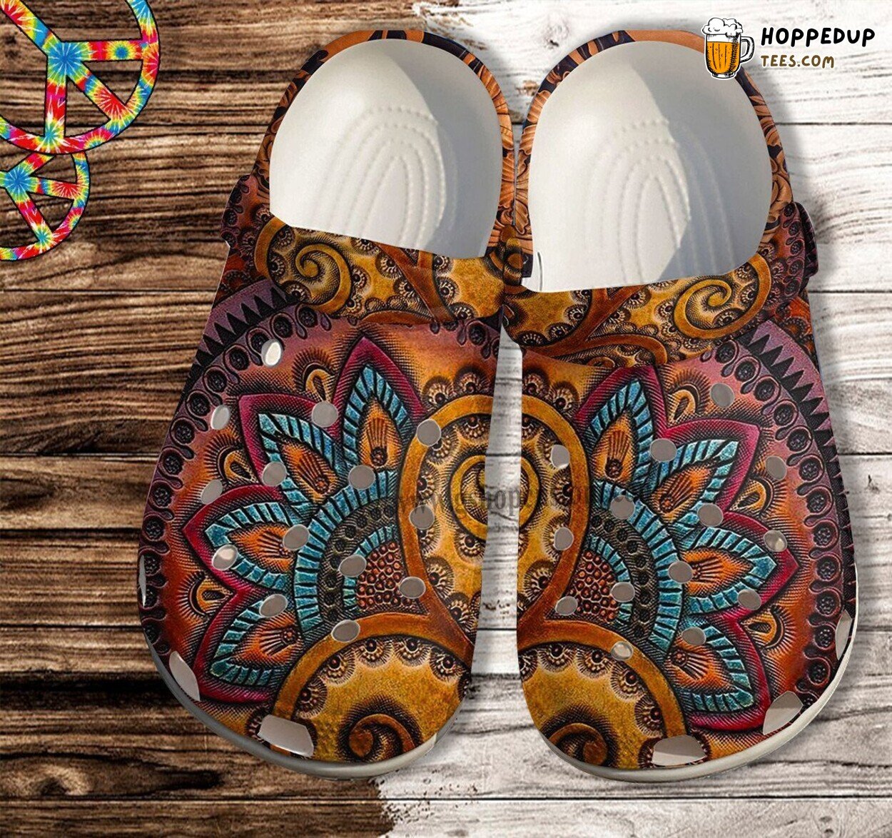 Lotus Hippie Boho Croc Shoes Mother’s Day Peace Birthday Girl Gift