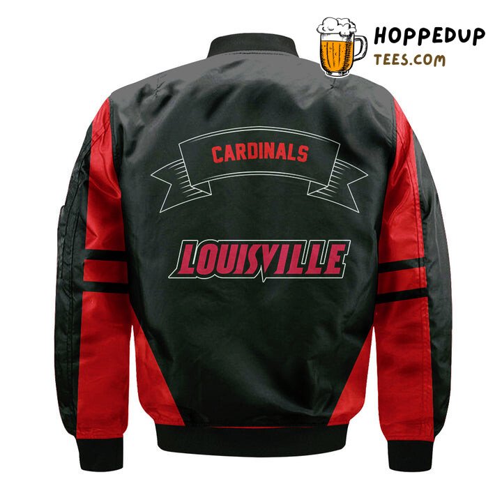 Louisville Cardinals NCAA Red Black Dynamic Bomber Jacket Edge