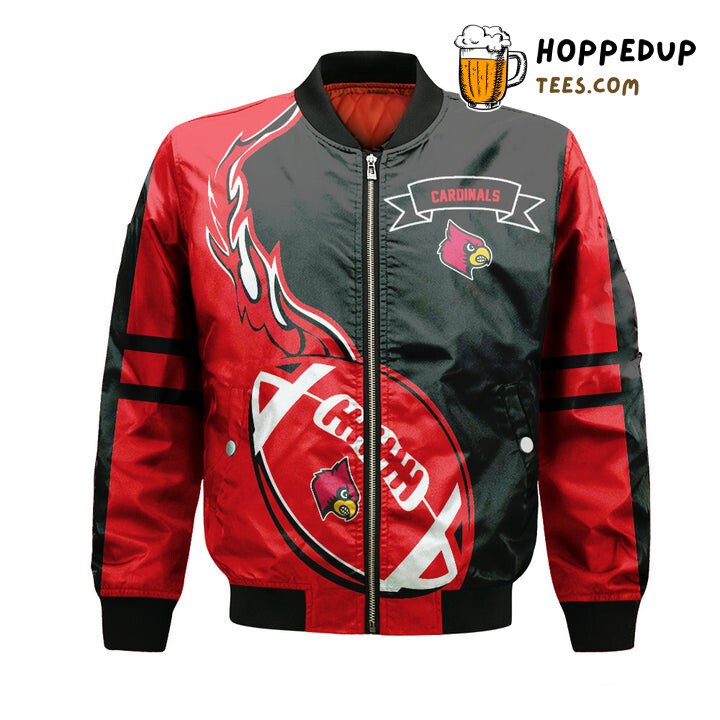 Louisville Cardinals NCAA Red Black Dynamic Bomber Jacket Edge Louisville Cardinals NCAA Red Black Dynamic Bomber Jacket Edge