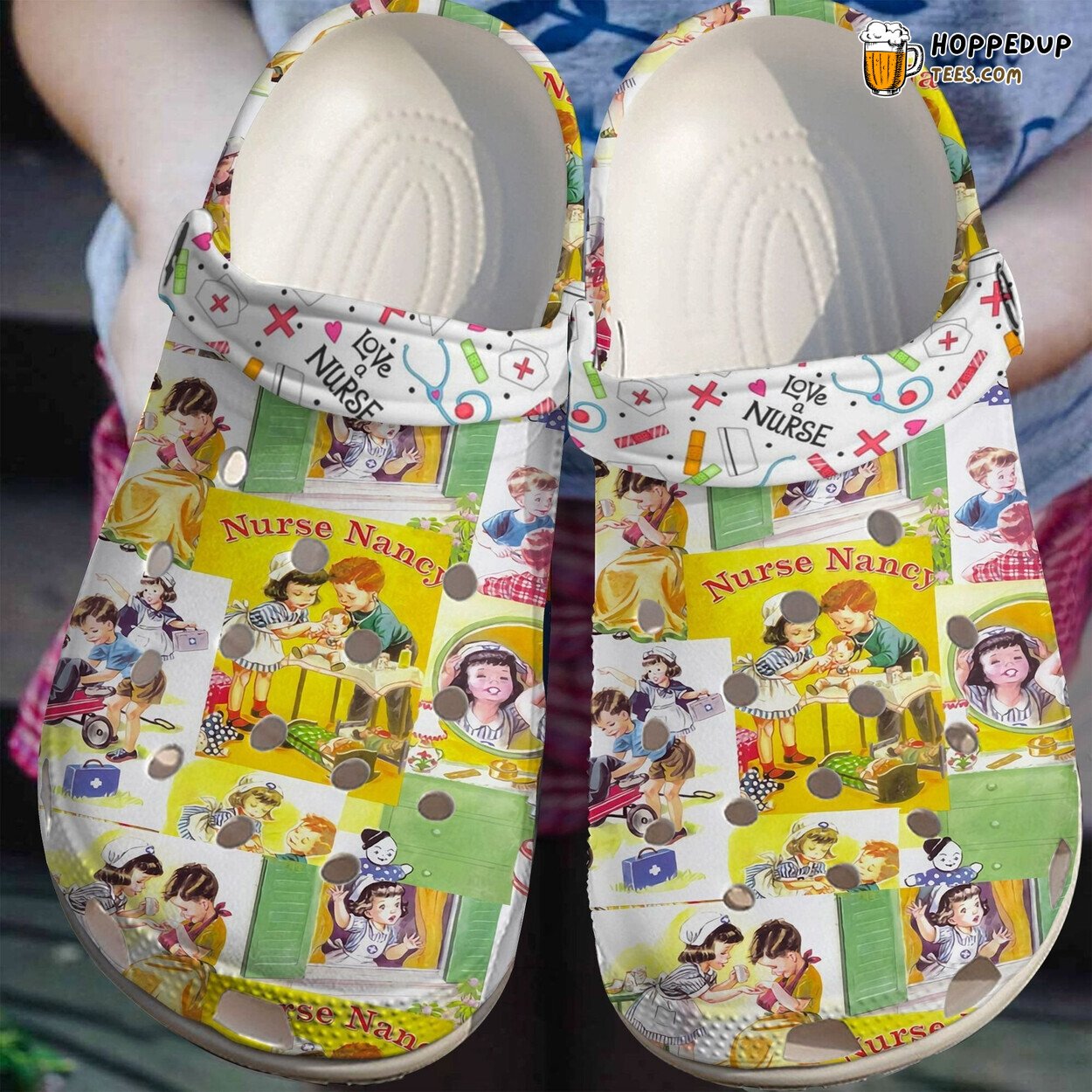 Love A Nurse Themed Shoes Clogs Birthday Gift Children Unique Design