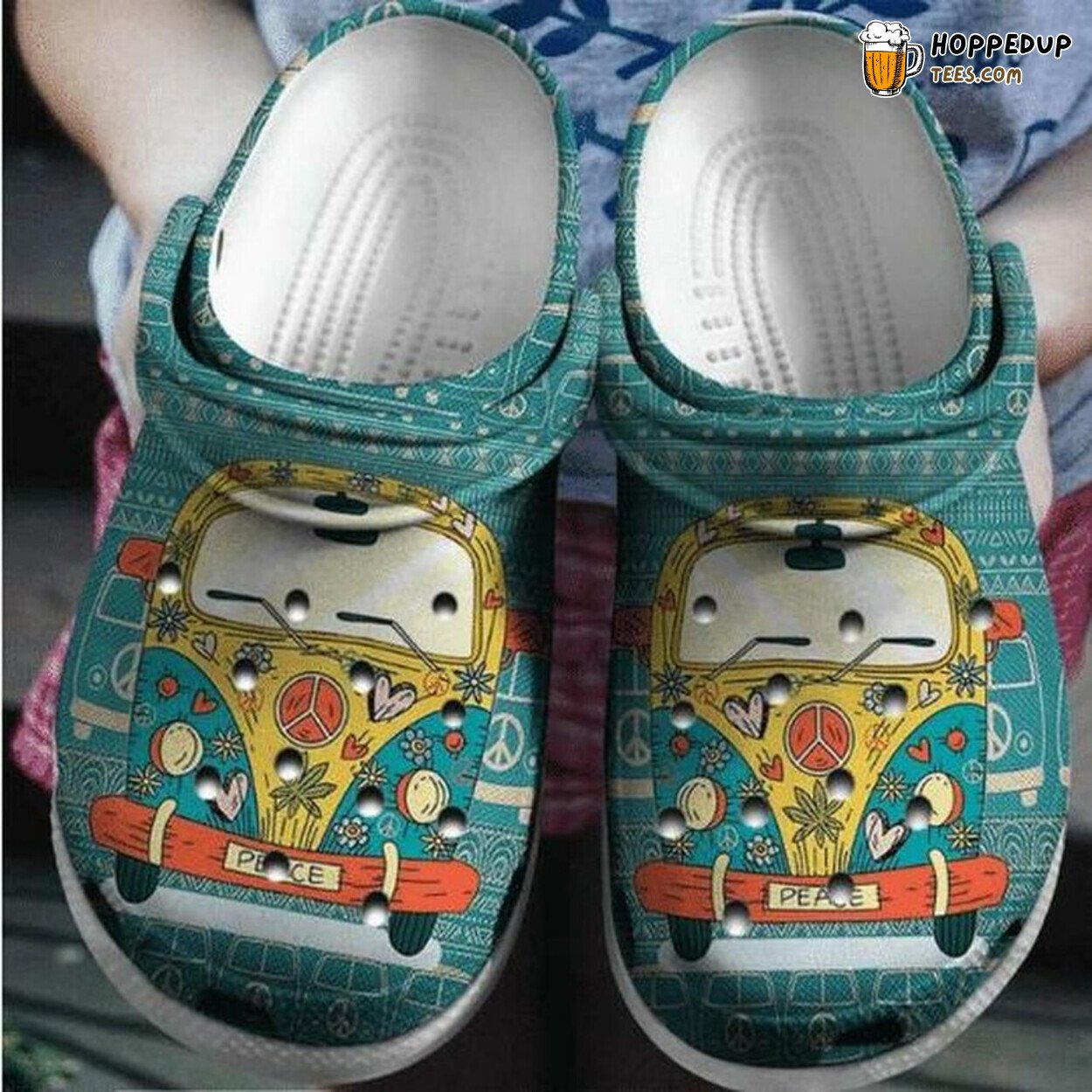 Love Bus Hippie Vans Personalized Lover Gift Comfortable Unique Clogs