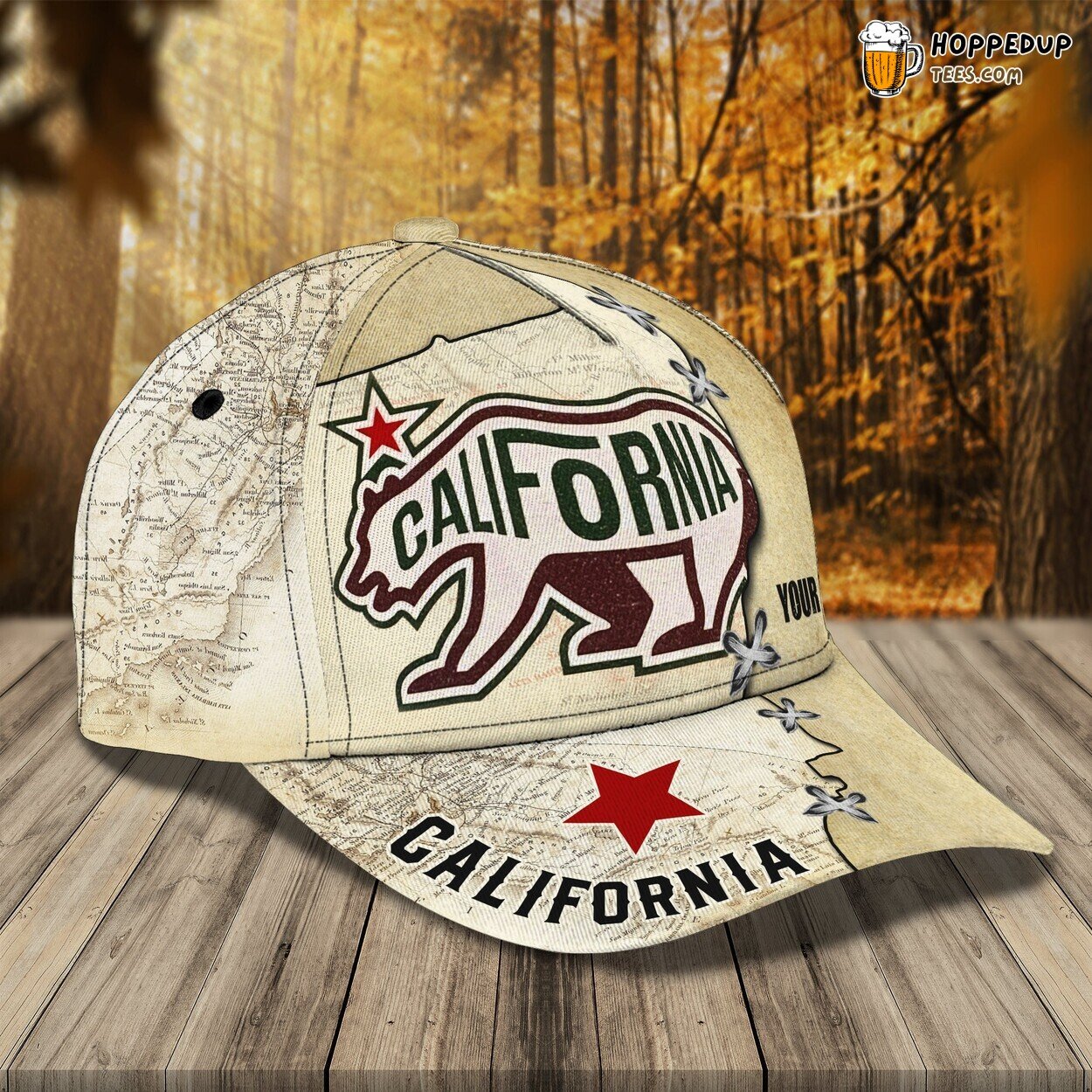 Love California 3D Classic Cap Personalized Name Exclusive Elegant Design