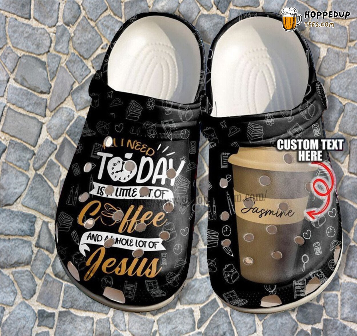 Love Coffee Jesus Theme Shoes Unique Birthday Gift Comfortable Footwear