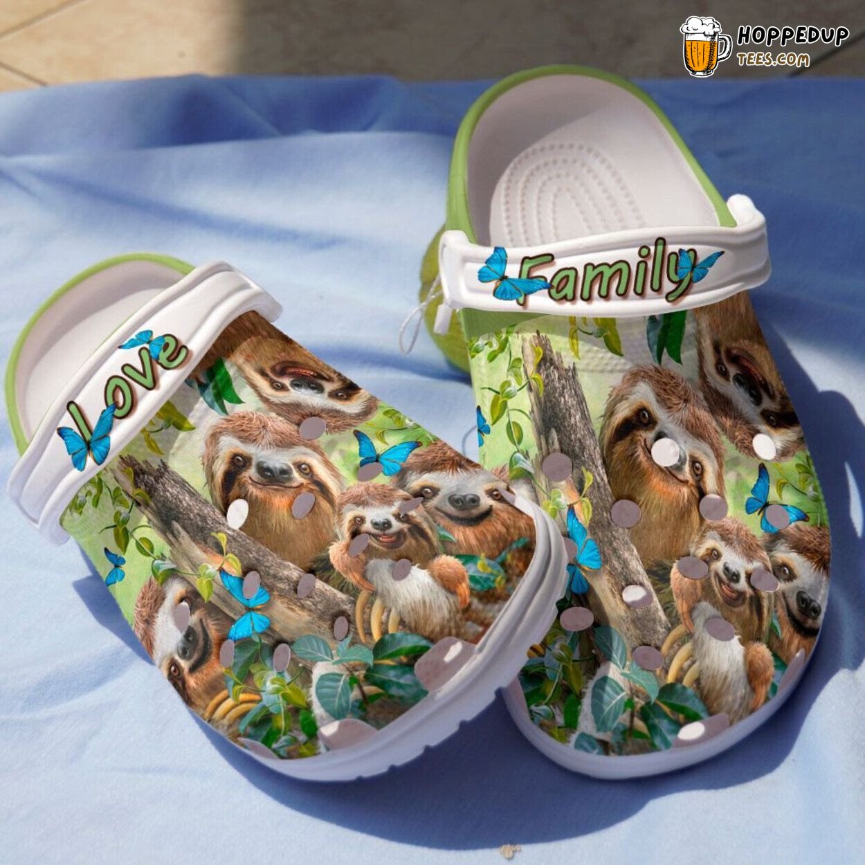 Love Family Sloth Butterfly Theme Shoes Happy Animal Birthday Gift Unique