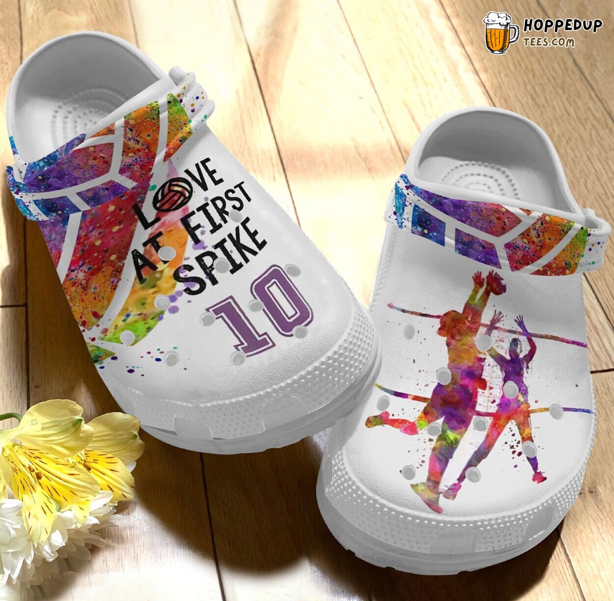 Love First Spike Shoes Sport Volleyball Colorful Clogs Gift