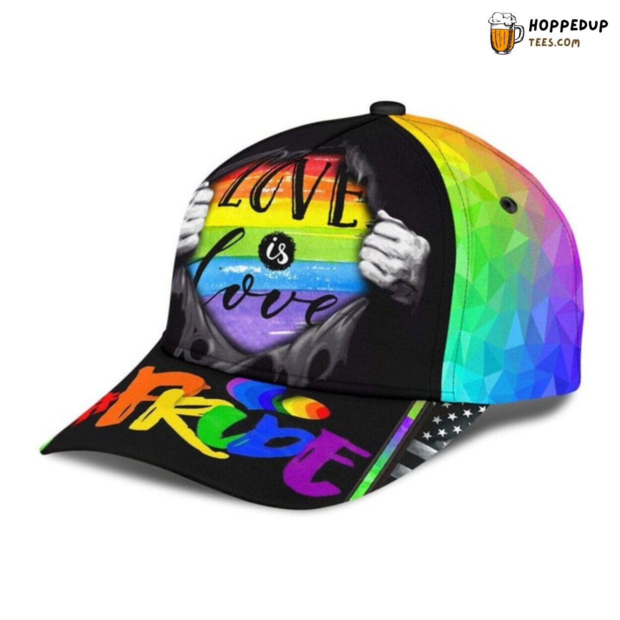 Love Is Love Classic 3D Cap LGBT Pride Unique Design Special Gift Hat