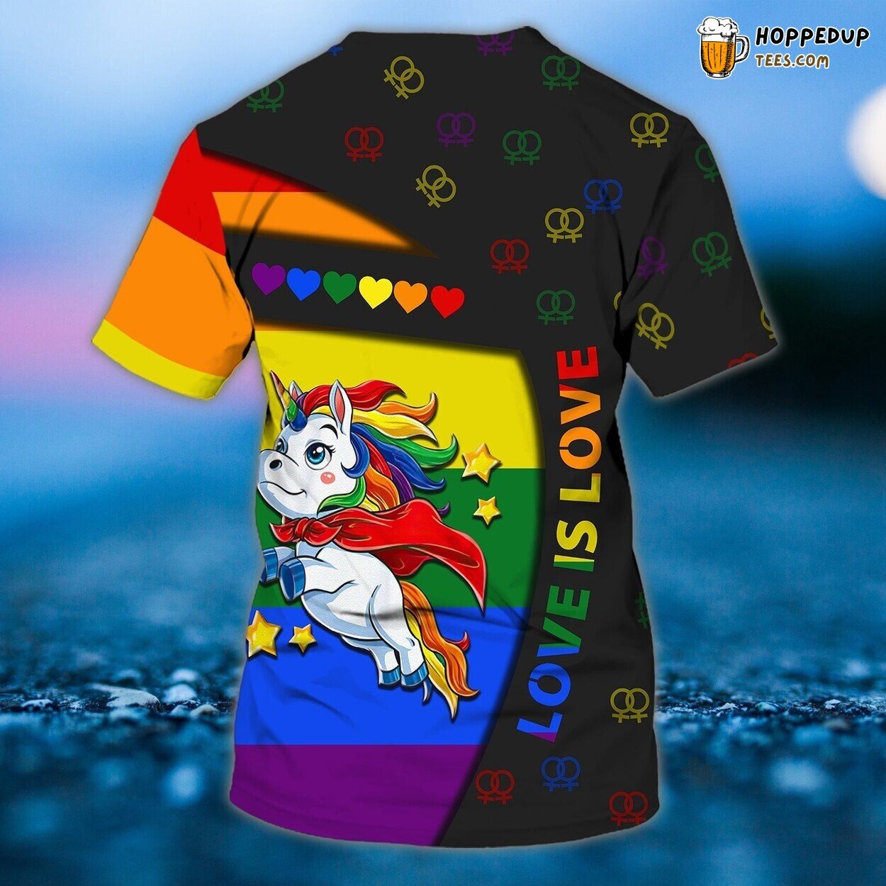 Love Is Love LGBT Personalized Name Unique Design 3D Tshirt Special