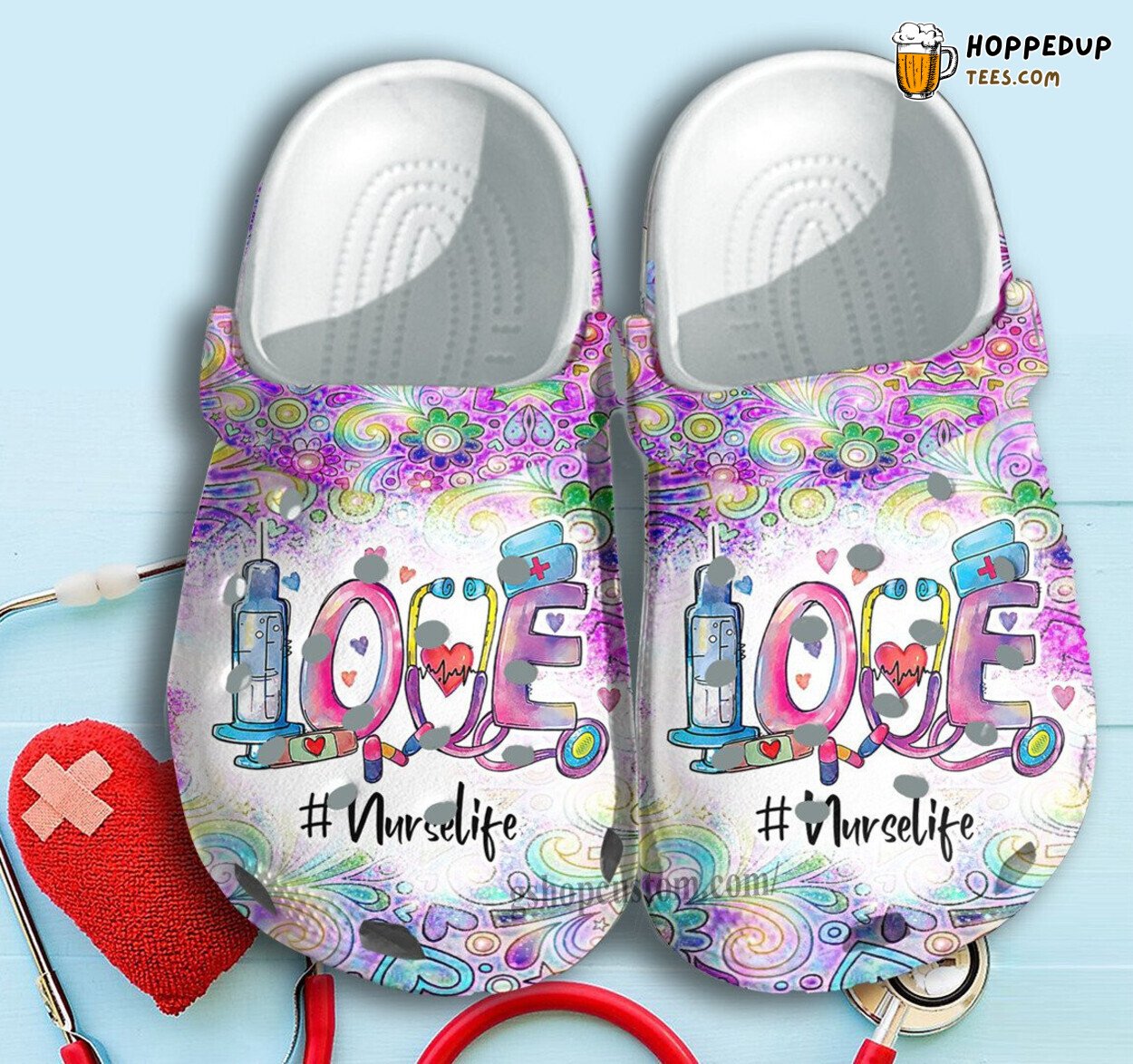 Love Nurse Life Medical Equipment Themed Clogs Shoes Perfect Gift