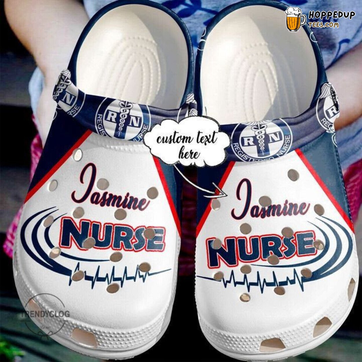 Love Nurse RN Doctor Best Gift Registered Ideas Symbol Clog Shoes