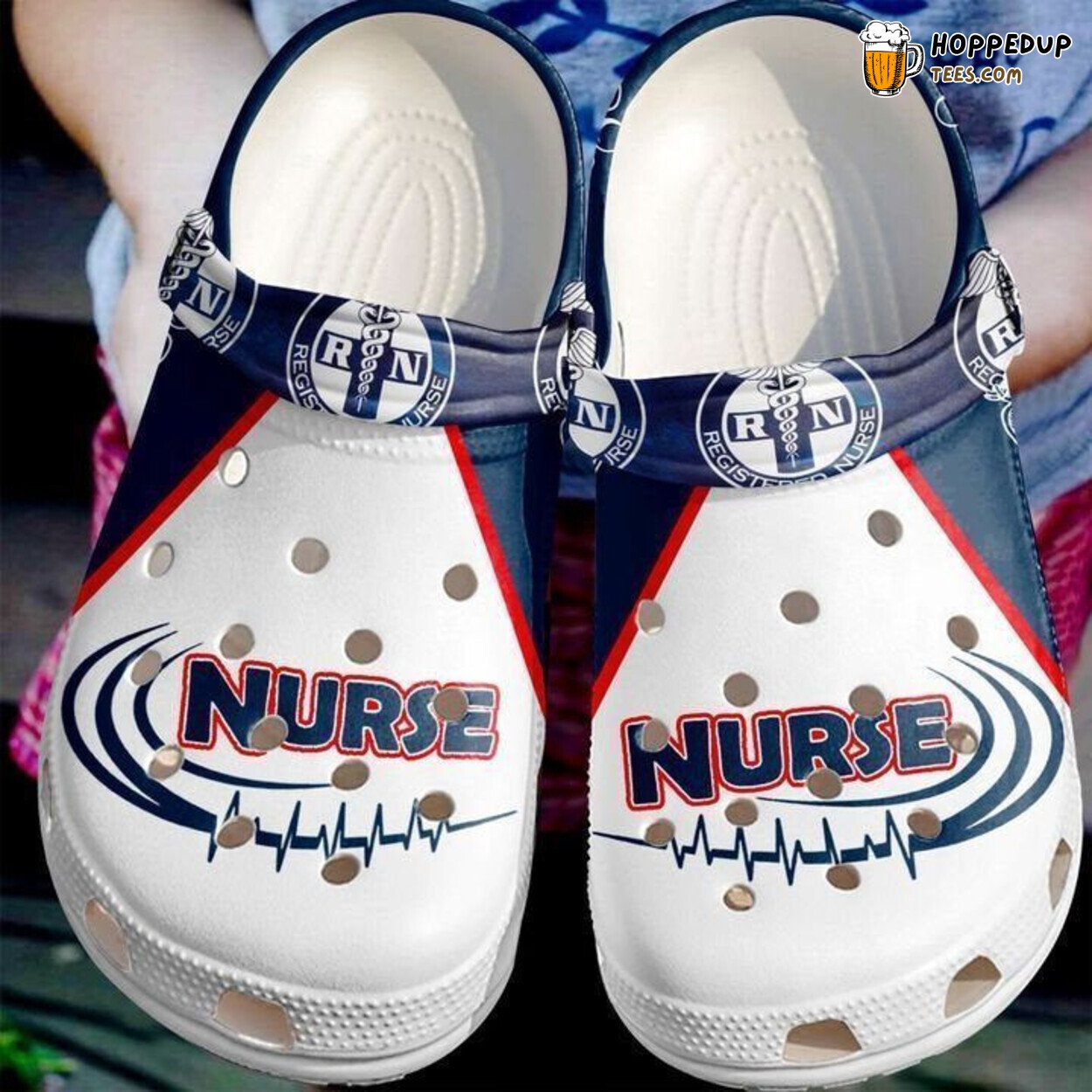 Love Nurse RN Doctor Best Gift Symbol Themed Comfy Footwear for Healthcare