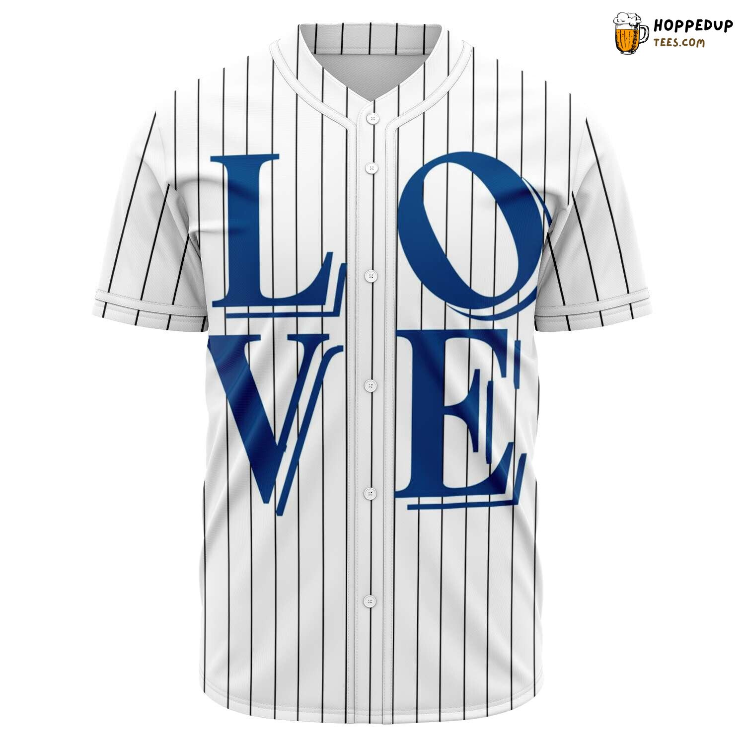 Love Pinstripes Fashion 3D Printed Baseball Jersey Shirt Pattern