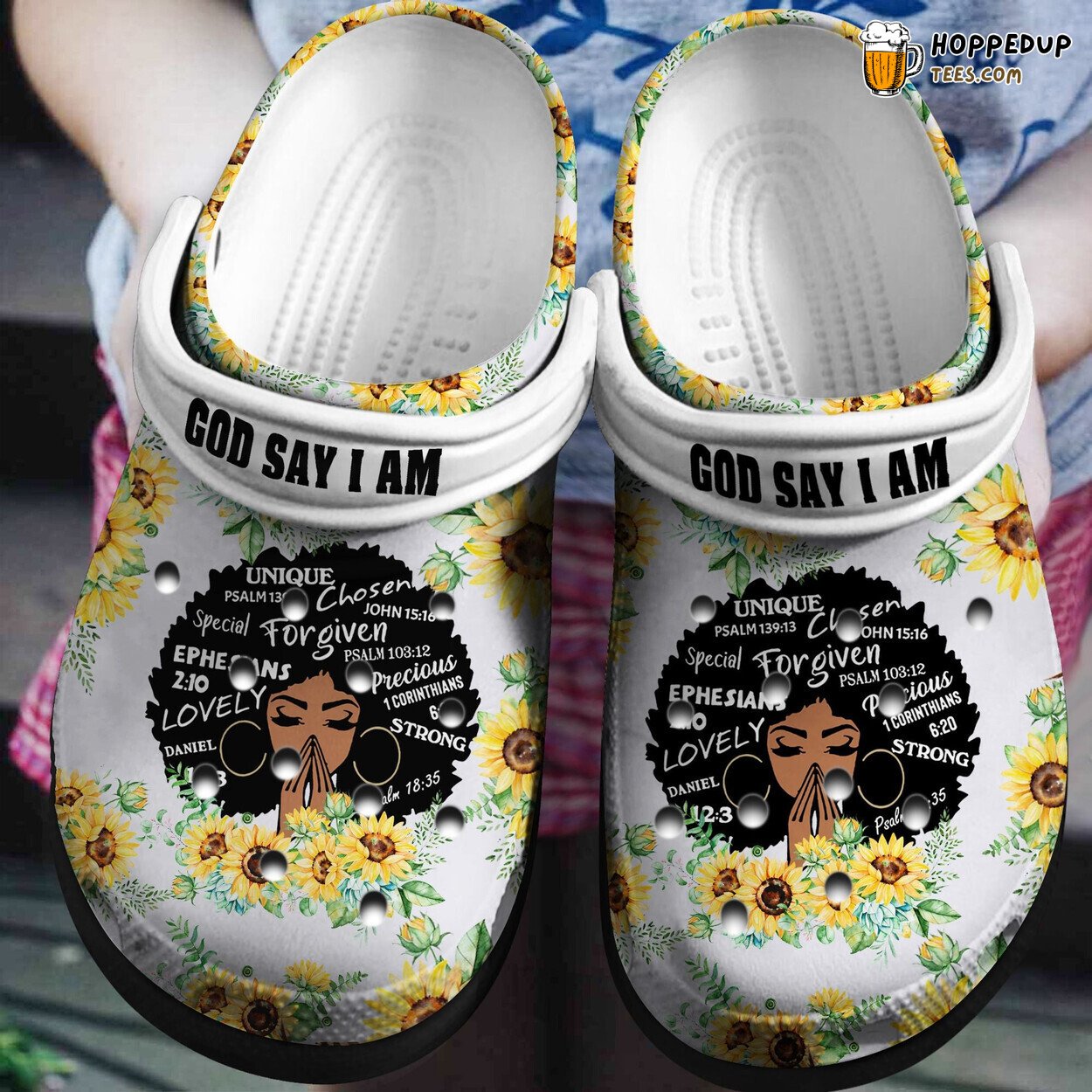 Lovely Black Girl Sunflower God Say I Am Custom Birthday Shoes
