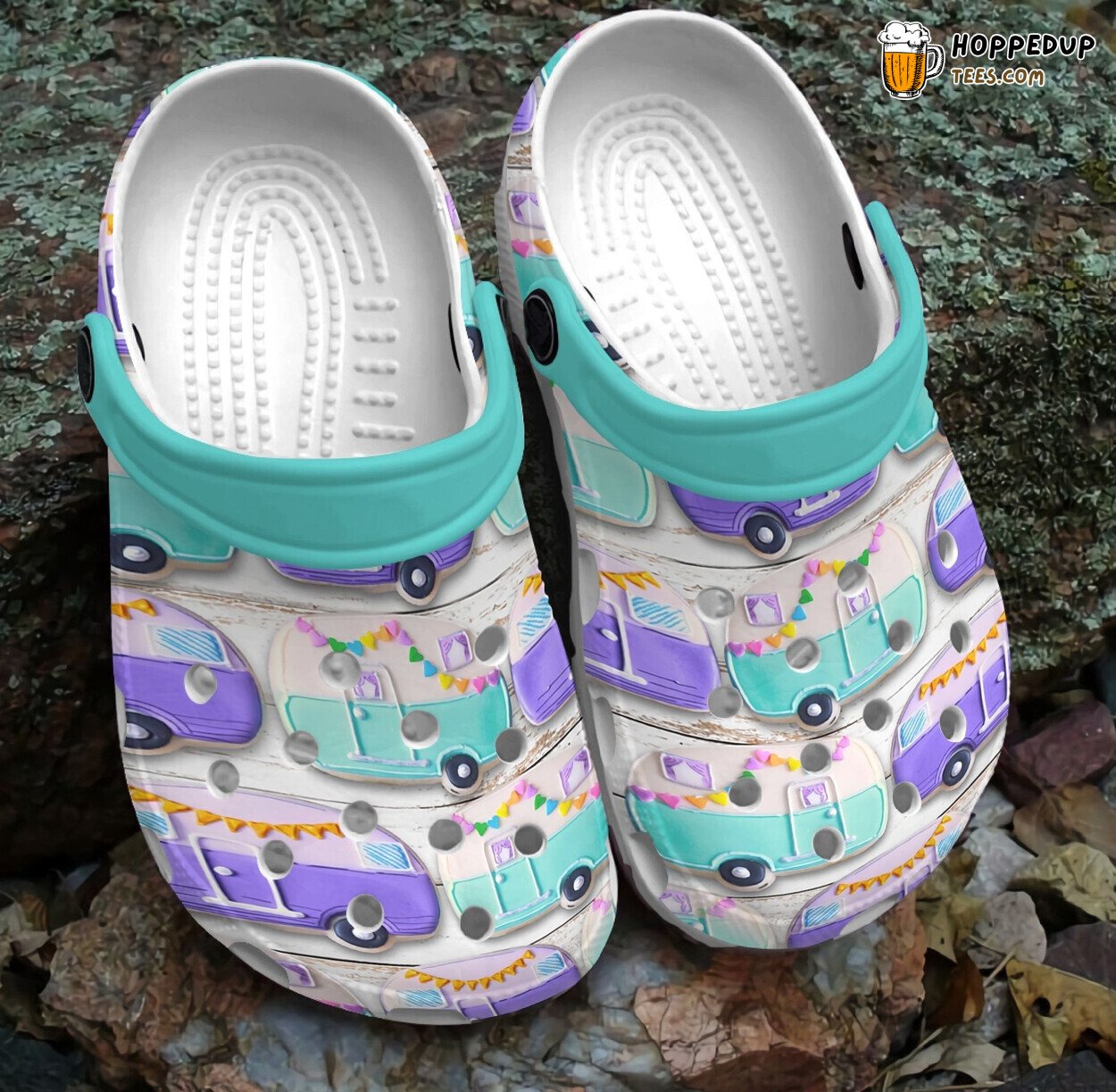 Lovely Campers Car 3D Birthday Gift Comfortable Unique Clogs