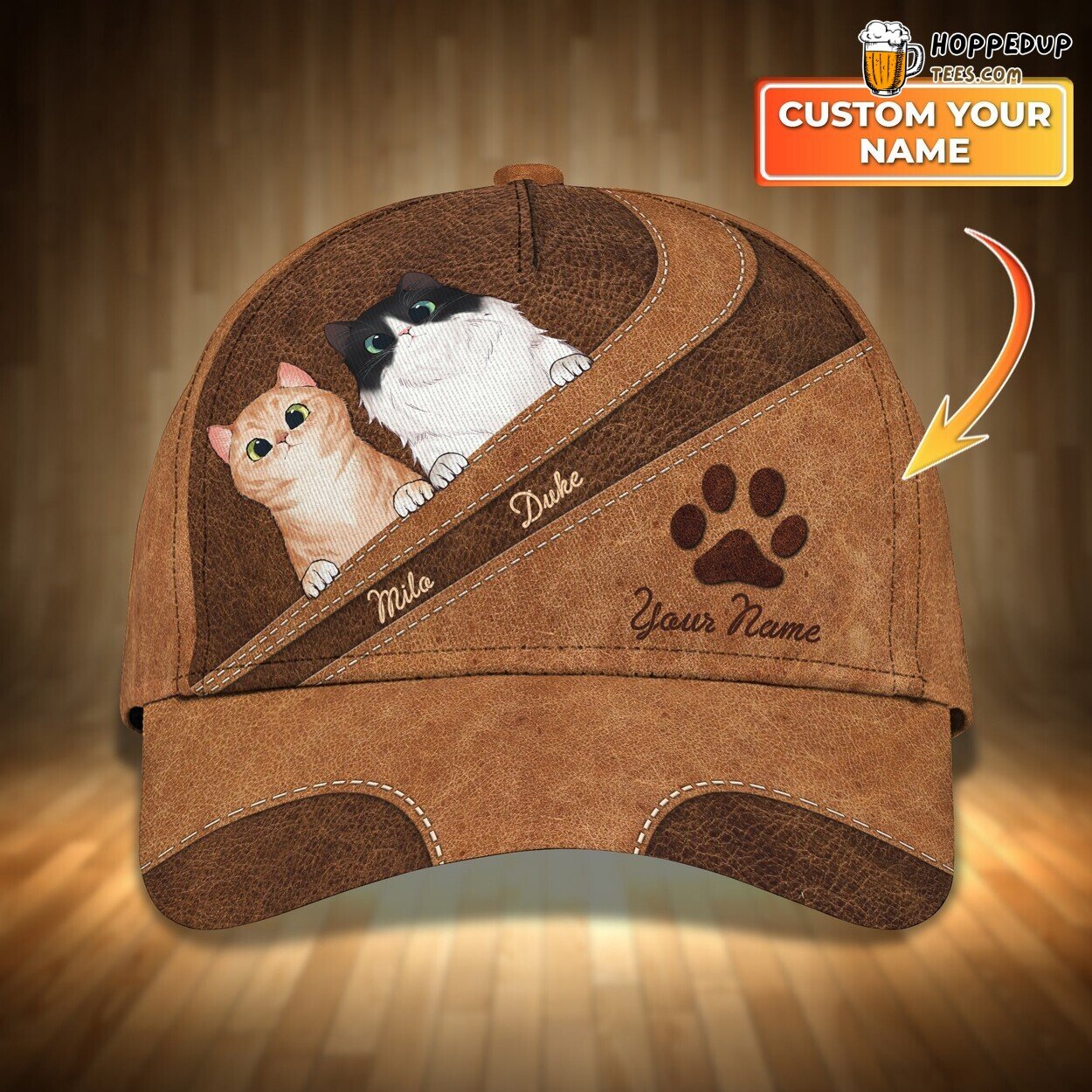 Lovely Cats Classic 3D Cap Personalized Name Unique Premium Design Series