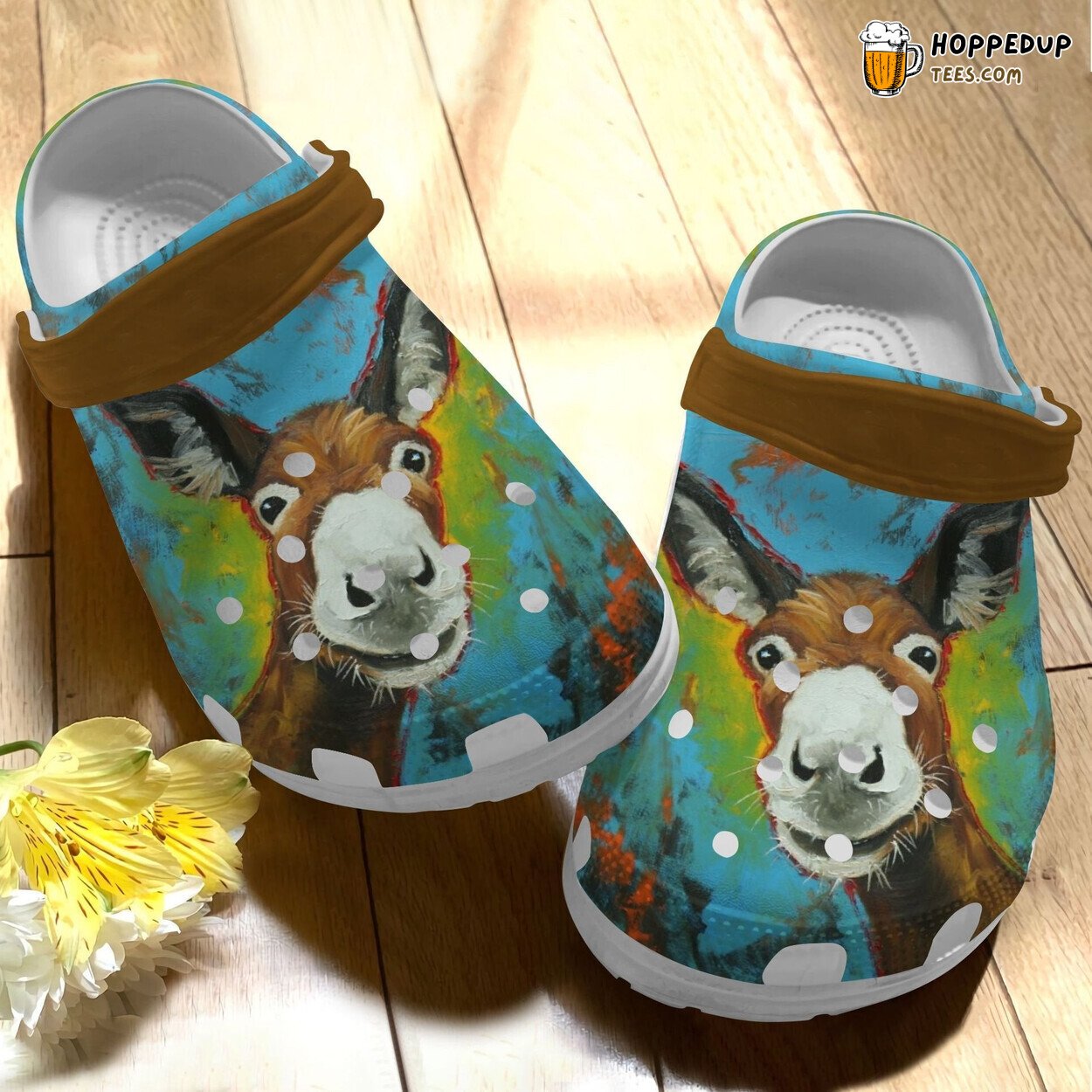 Lovely Donkey Funny Animal Farm Themed Comfort Clogs Gift