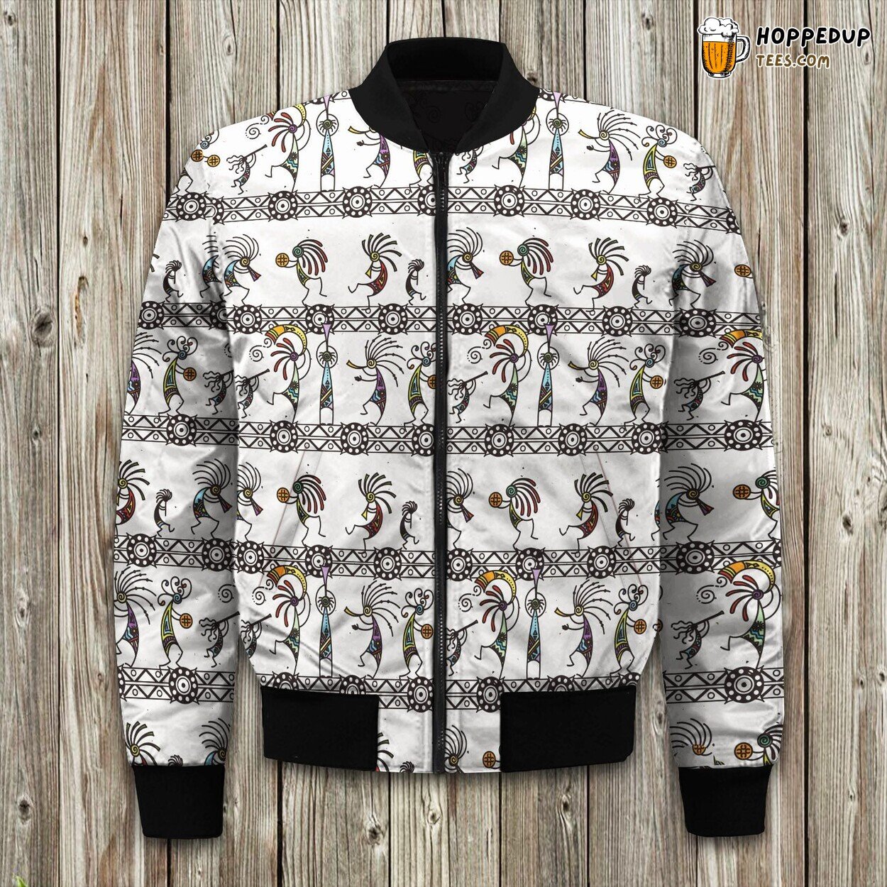 Lovely Drawing Kokopelli Party Bomber Jacket