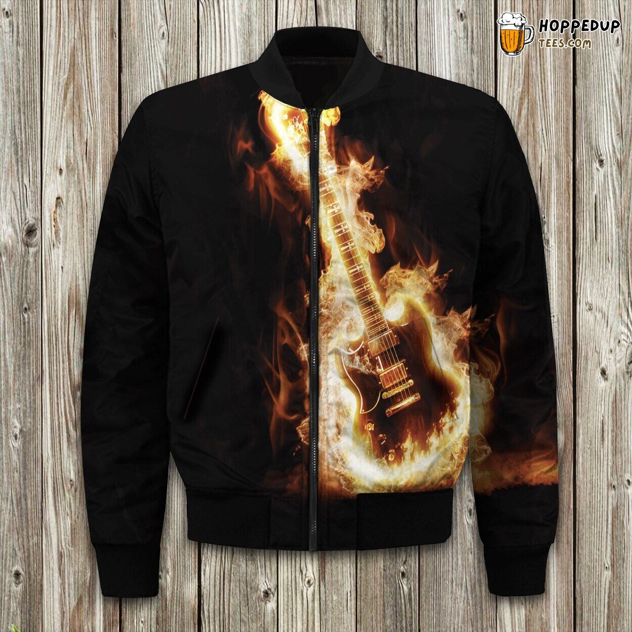 Lovely Elecic Guitar Rock Bomber Jacket