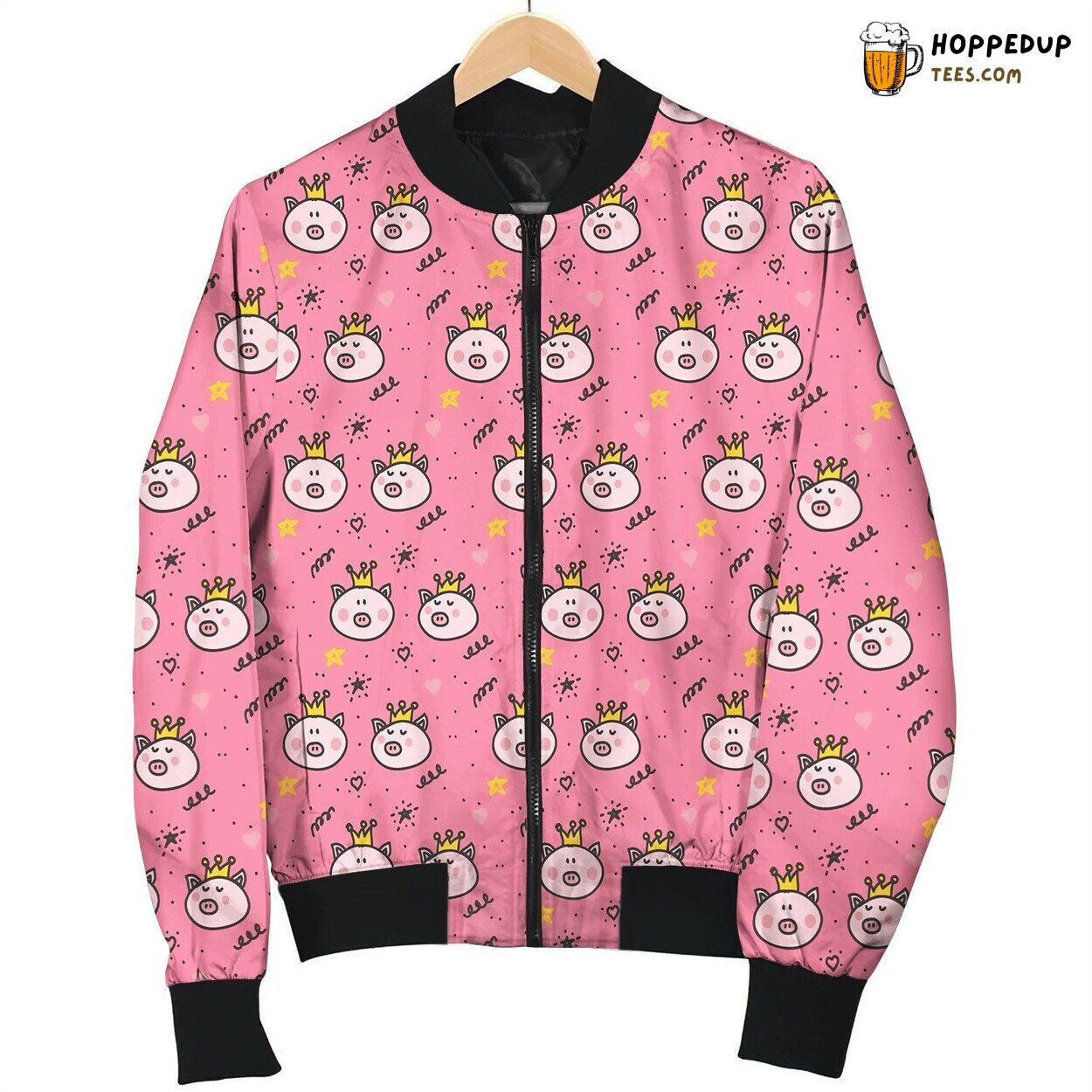 Lovely Piggy King And Queen Bomber Jacket
