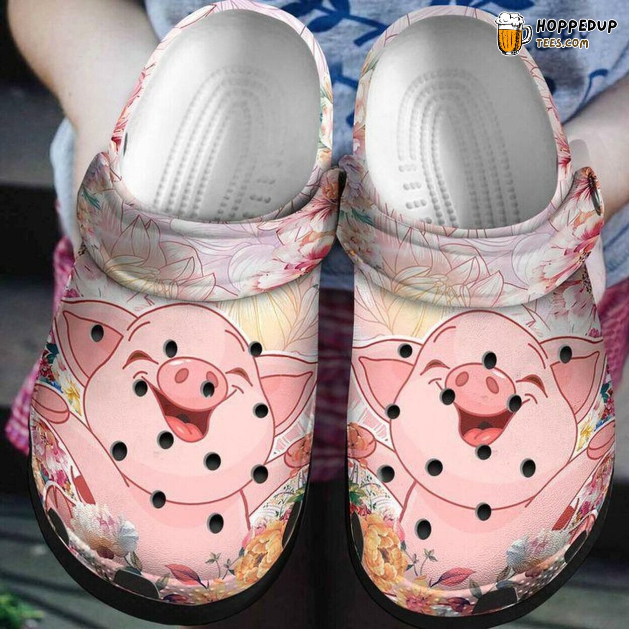 Lovely Pink Pig Personalized Lover Gift Comfortable Rubber Clogs