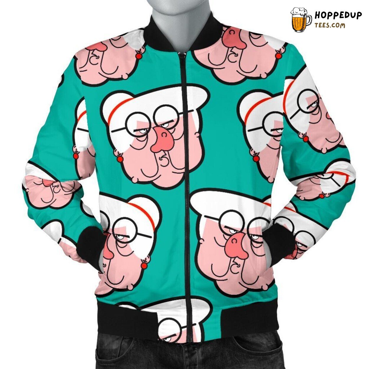 Loving Nana Tribute Men’s Bomber Jacket Unique Pattern Design Showcase