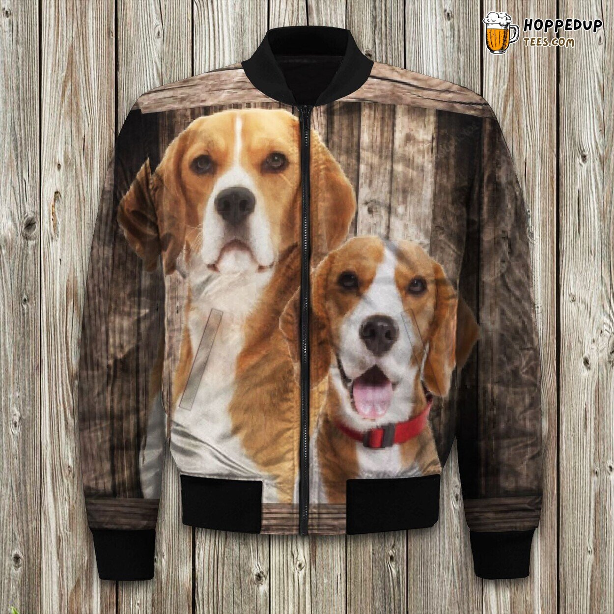 Loyal Beagle Dog Winter Bomber Jacket Celebrating Canine Friendship