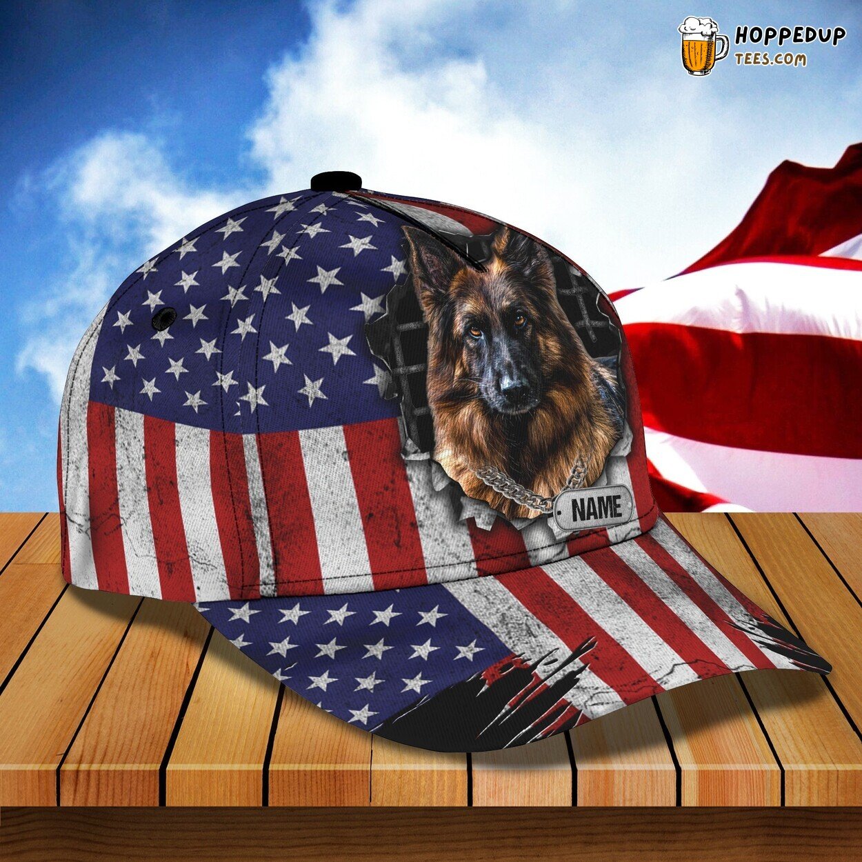 Loyal German Shepherd 3D Classic Cap Personalized Name Unique Style