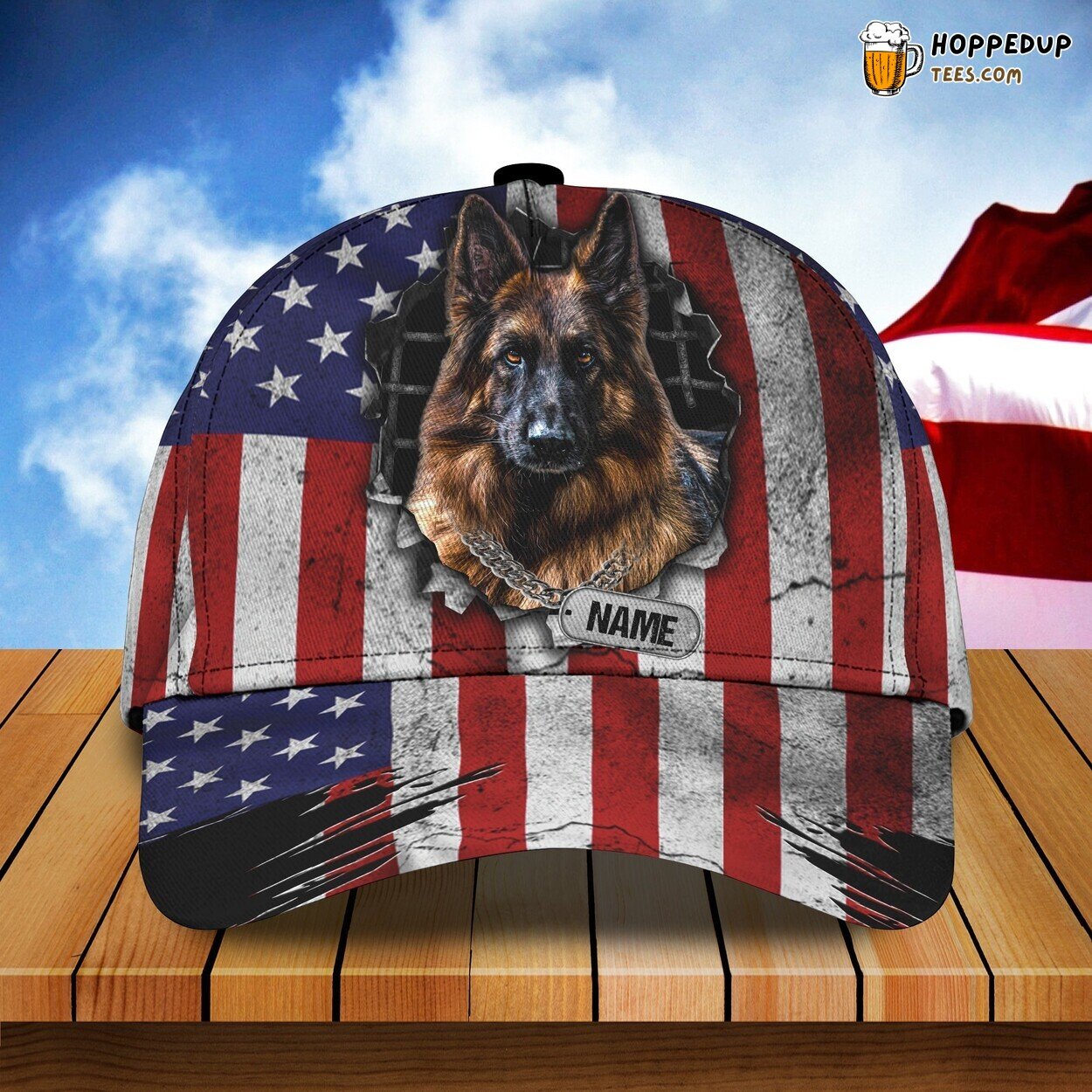 Loyal German Shepherd 3D Classic Cap Personalized Name Unique Style