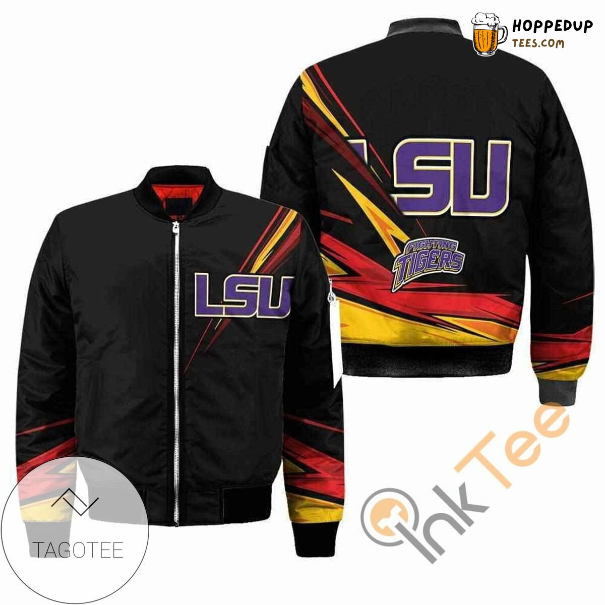 LSU Tigers NCAA Exclusive Black Edition Bomber Jacket Style