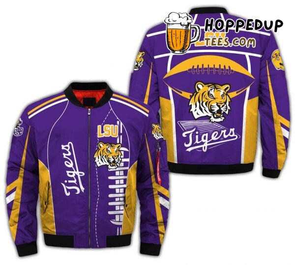 LSU Tigers NCAA Regal Purple Fan Base Bomber Jacket Series