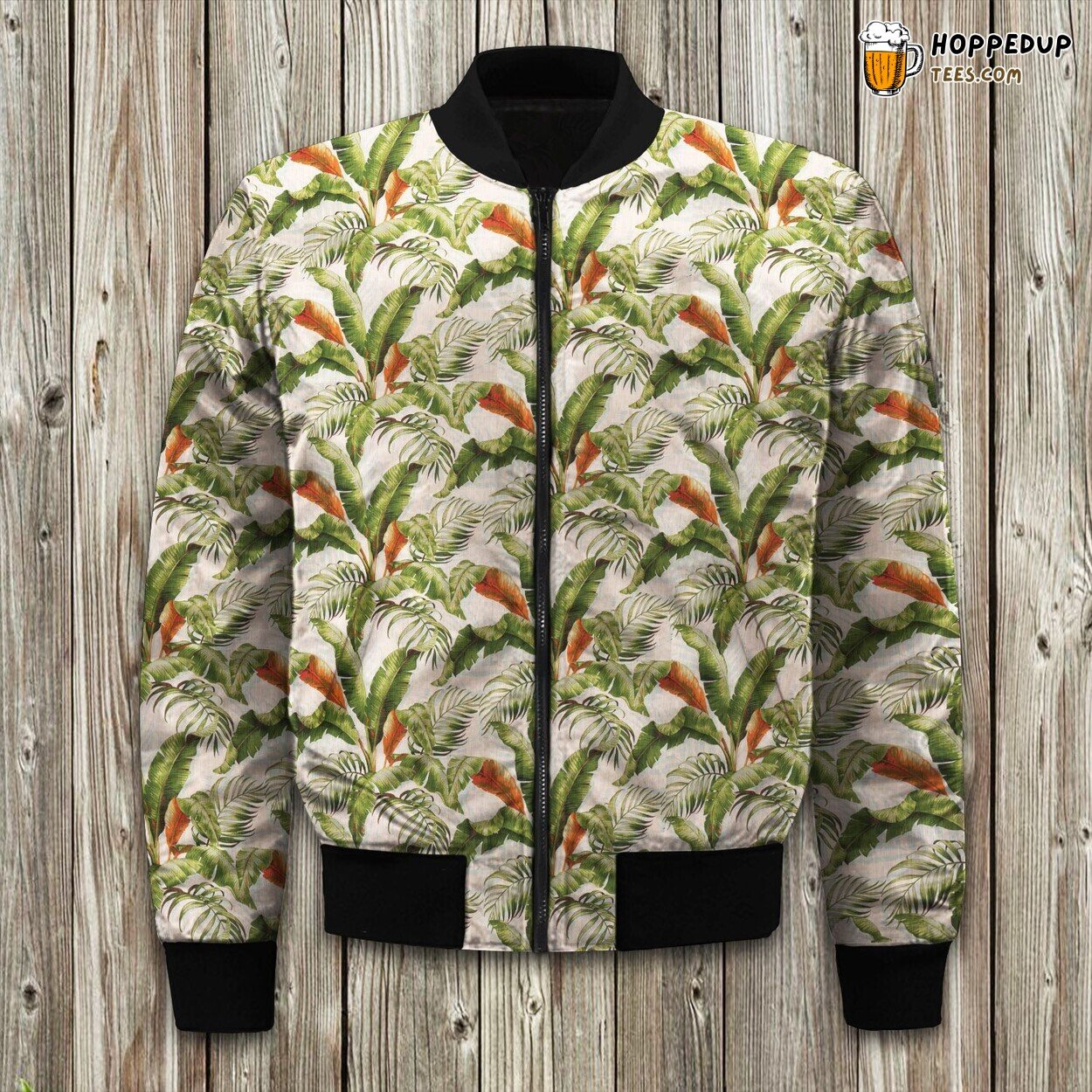 Lush Foliage Impress Winter Bomber Jacket Tropical Haven