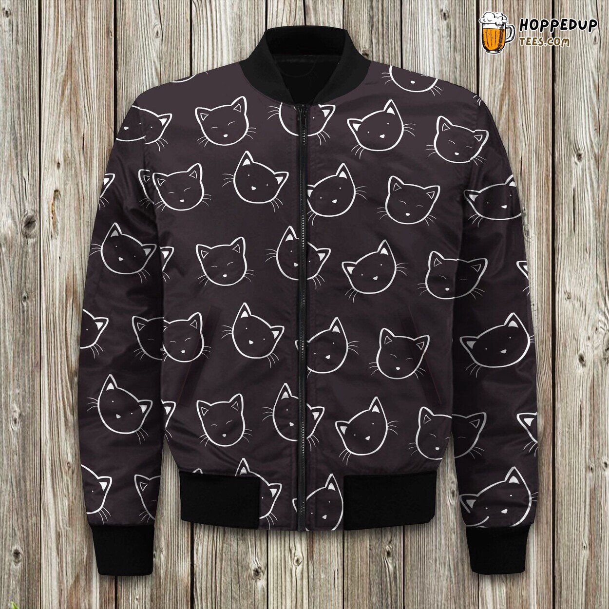 Luxurious Cat Bomber Winter Jacket Feline Design Cozy Comfort Stylish Wear