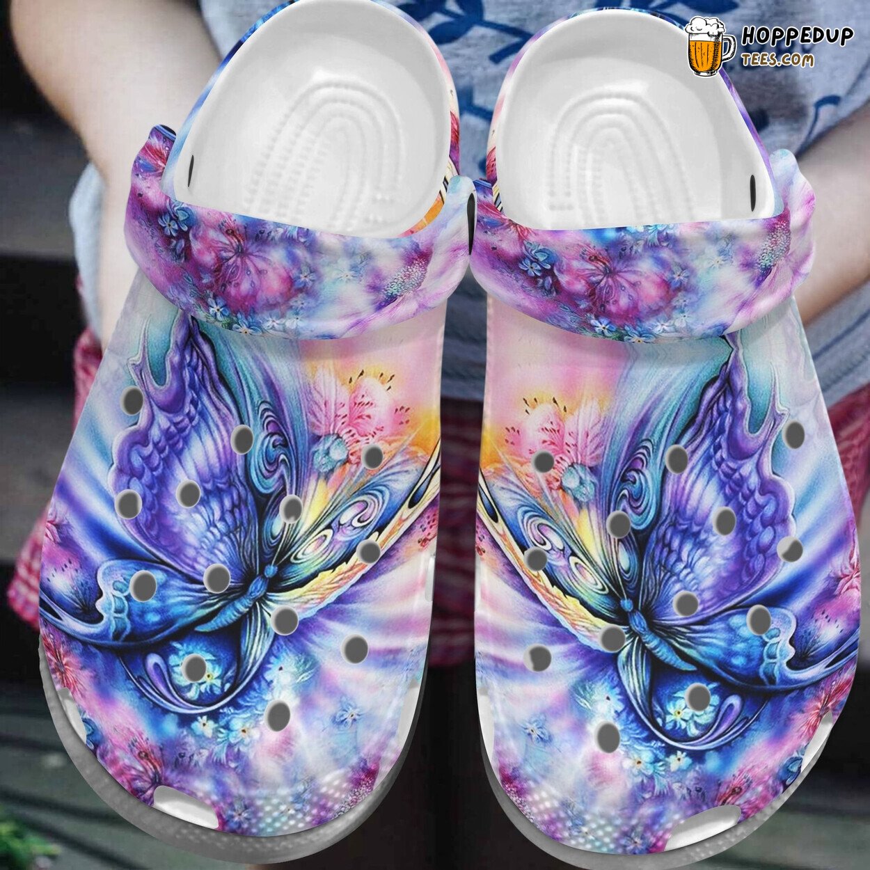 Luxury Butterfly Magical Flower Clogs Daughter Mom Gift Shoes