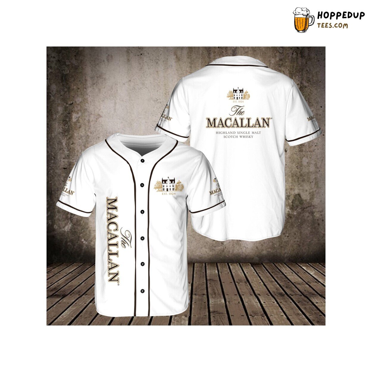 Macallan Whiskey Baseball Jersey Shirt Beer Lovers Vodka 3D Unisex Gift Friends