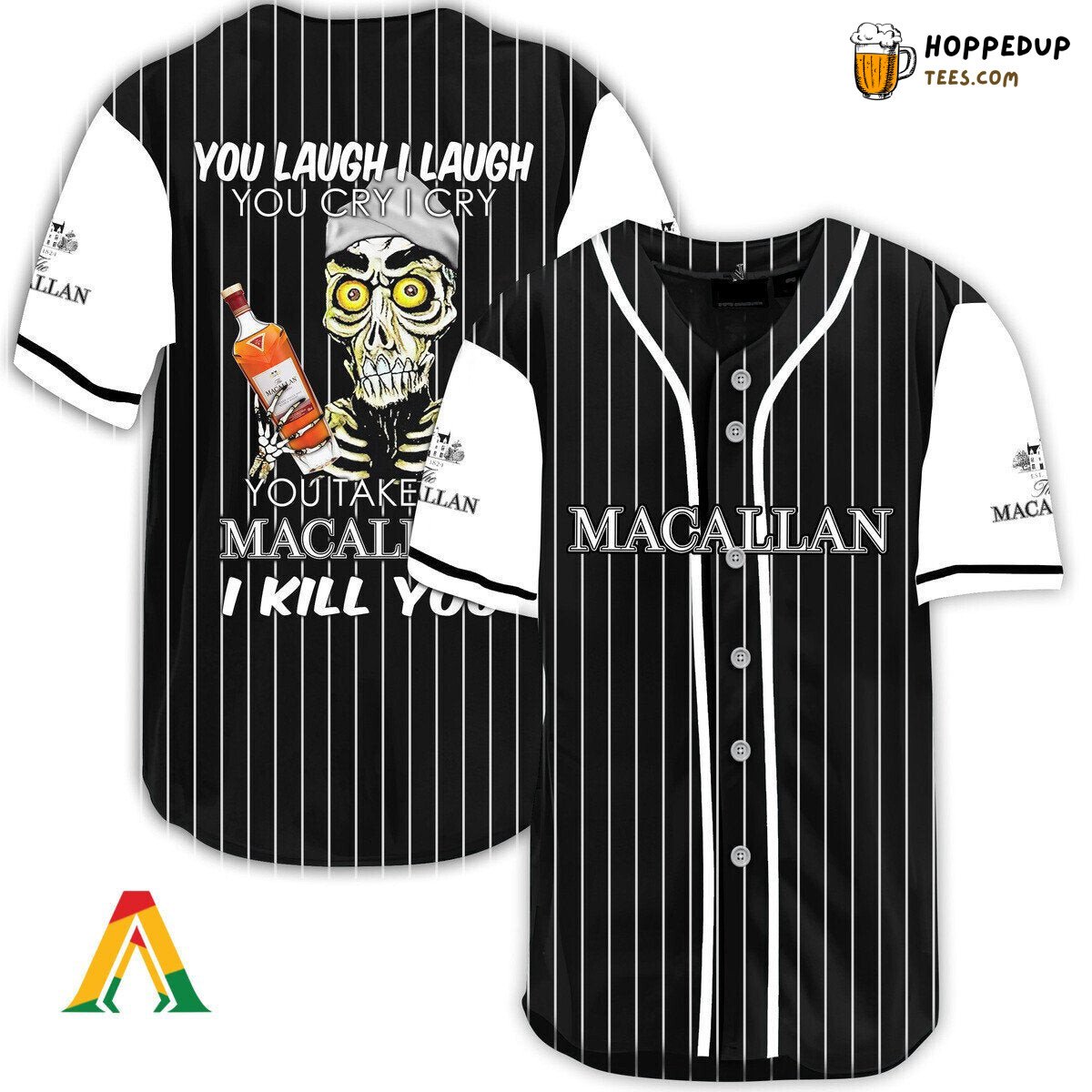Macallan Whiskey Defender Baseball Jersey Laugh Cry Unique Design Edition