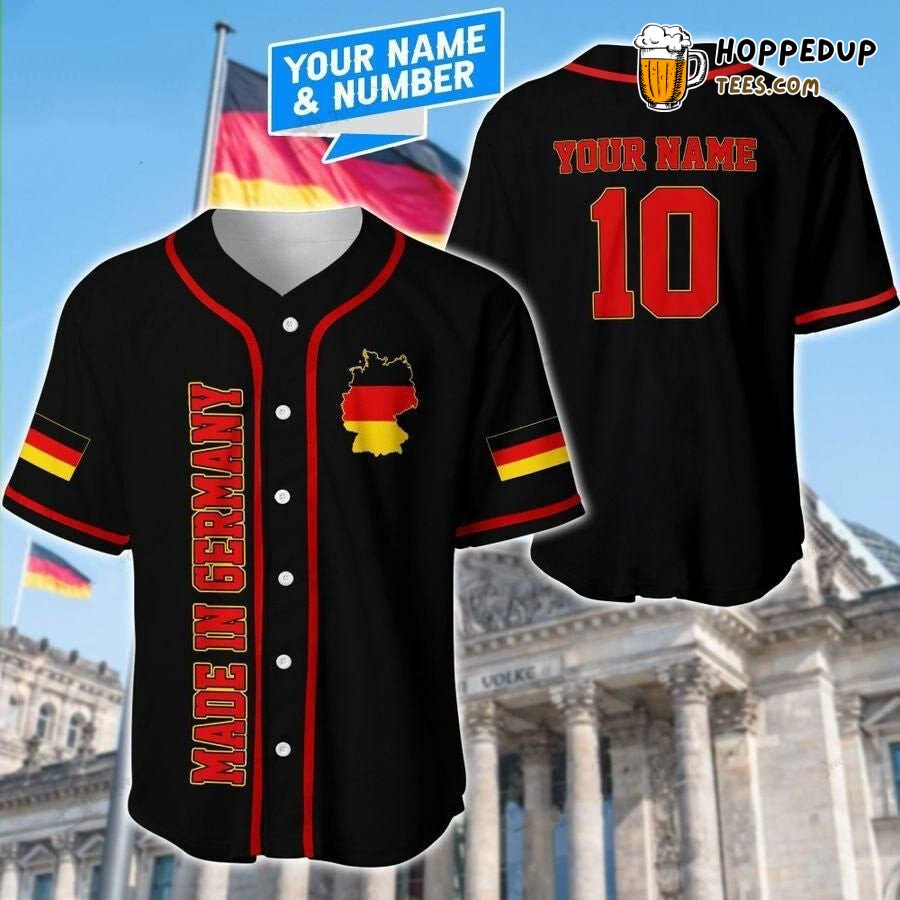 Made In Germany Design Baseball Jersey Unique Personalized Distinctive Style