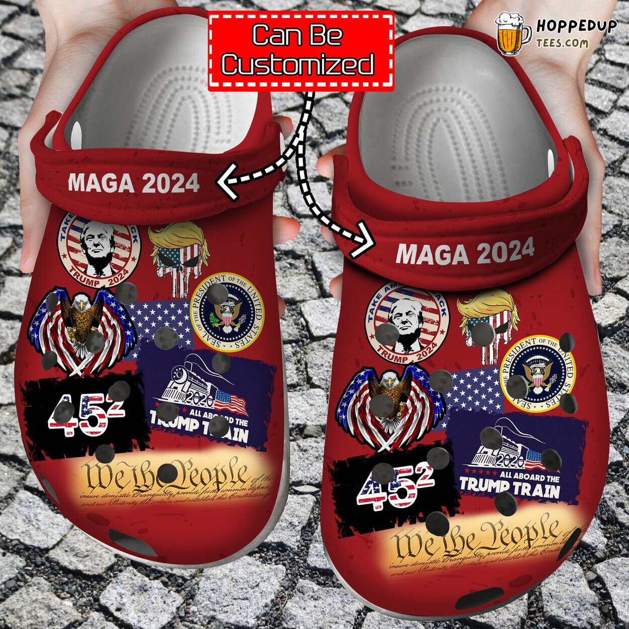 Maga 2024 Stickers Trump Vote Girl Gifts Comfortable Clog Shoes