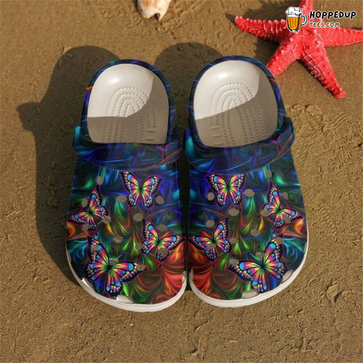 Magical Butterflies Themed Comfortable Clogs Butterfly Inspired Footwear