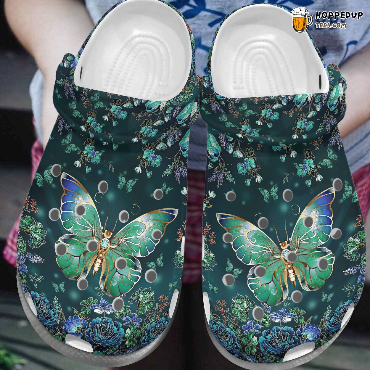 Magical Butterfly Themed Crocbland Comfortable Daughter Gift Clogs Shoes