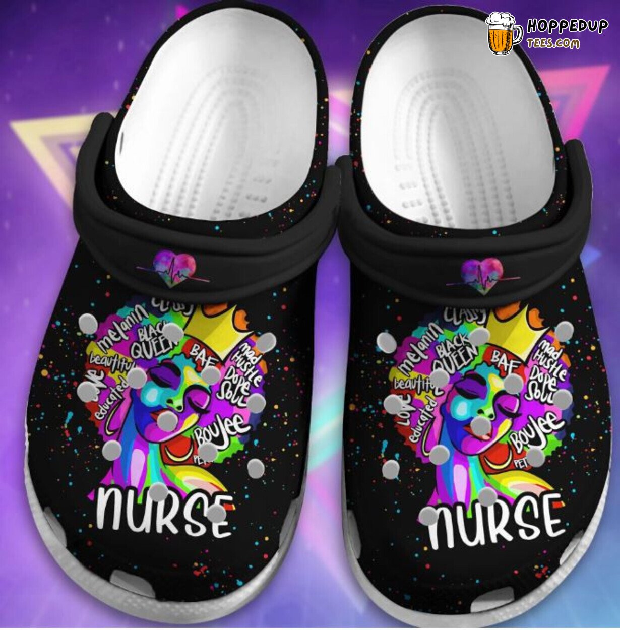 Magical Nurse Black Queen Beautiful Educated Custom Birthday Shoes